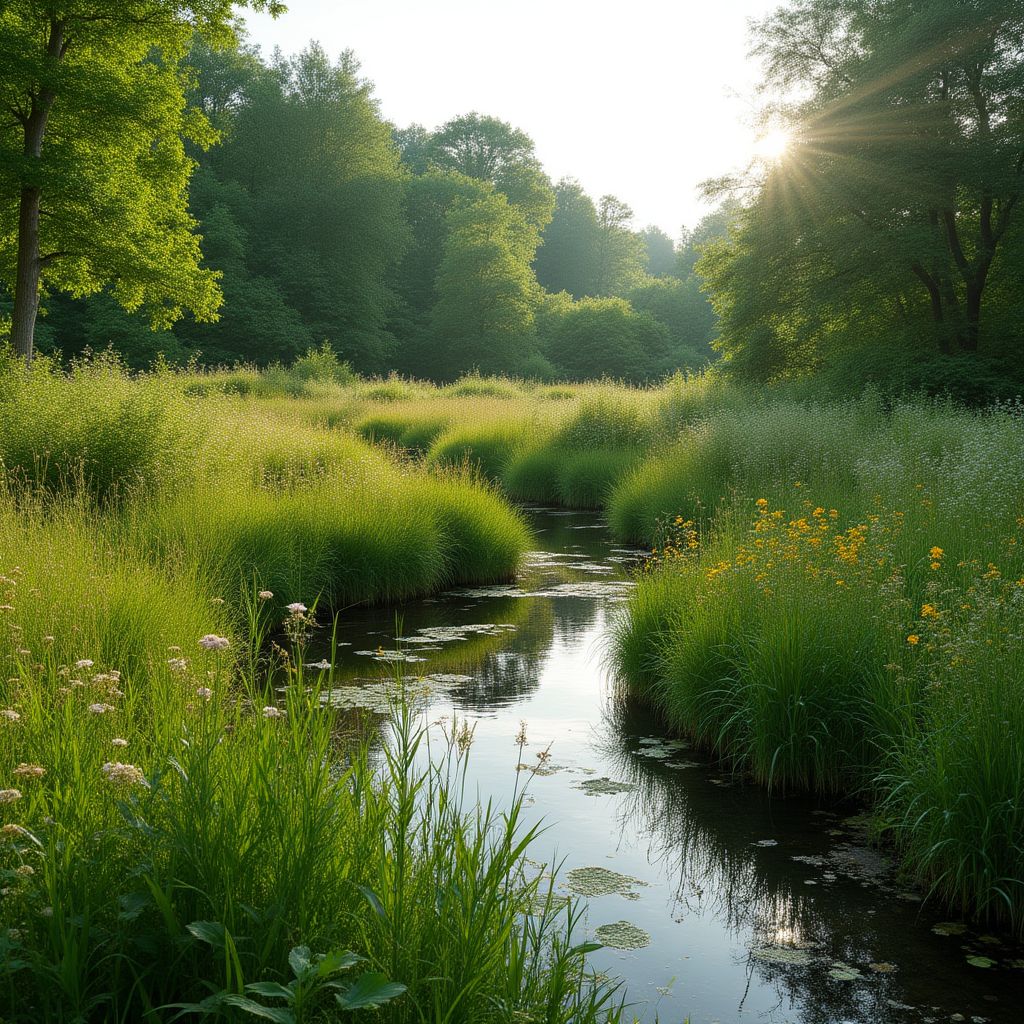 Ökologischer Naturgarten mit heimischen Pflanzen
